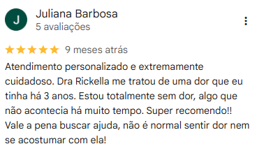 Depoimento de Juliana Barbosa no Google